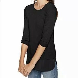 J. CREW NWT Mercantile Drop Hem Top Size XS in Black